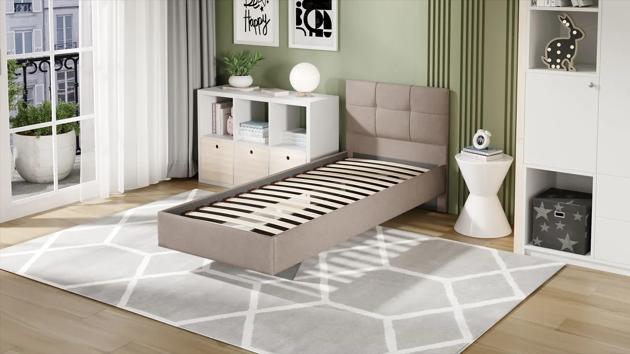 Односпальная кровать ТриЯ Элис тип 1 с мягкой обивкой 80x200 (велюр ultra cashmere) — фото 6