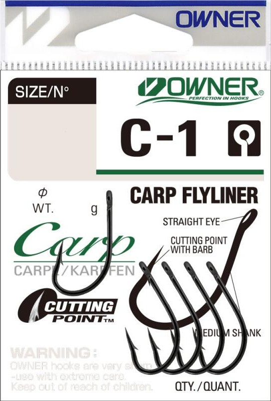 Набор крючков рыболовных Owner Carp Flyliner BC №1 / 53261-01 (4шт)
