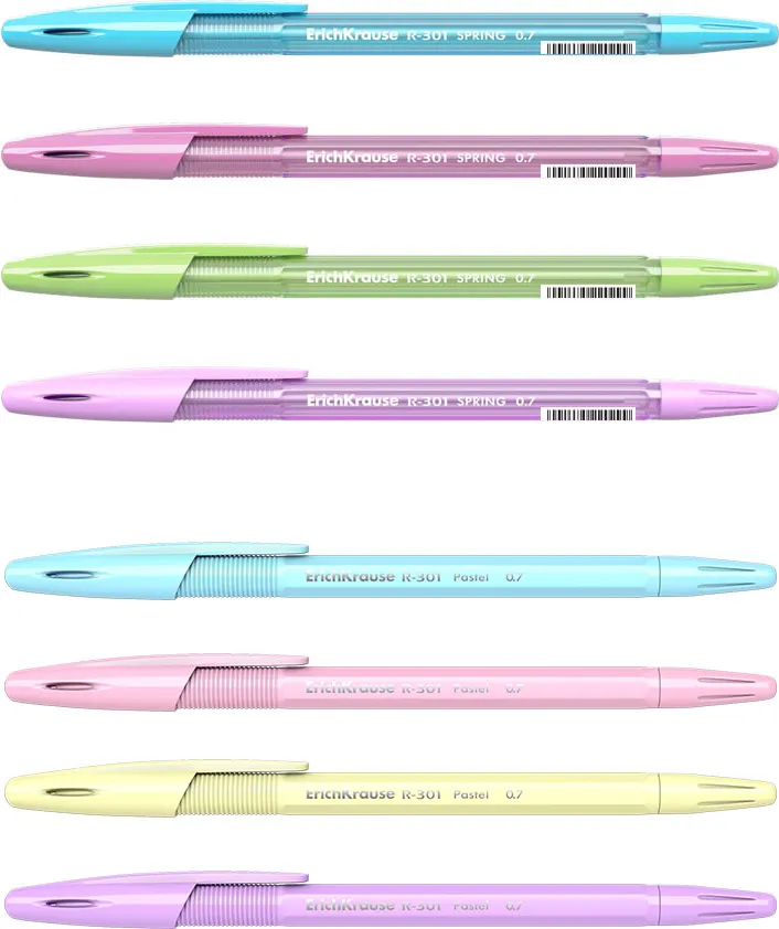 Набор шариковых ручек Erich Krause R-301 Stick Spring Pastel / 58711 (8шт) — фото 3