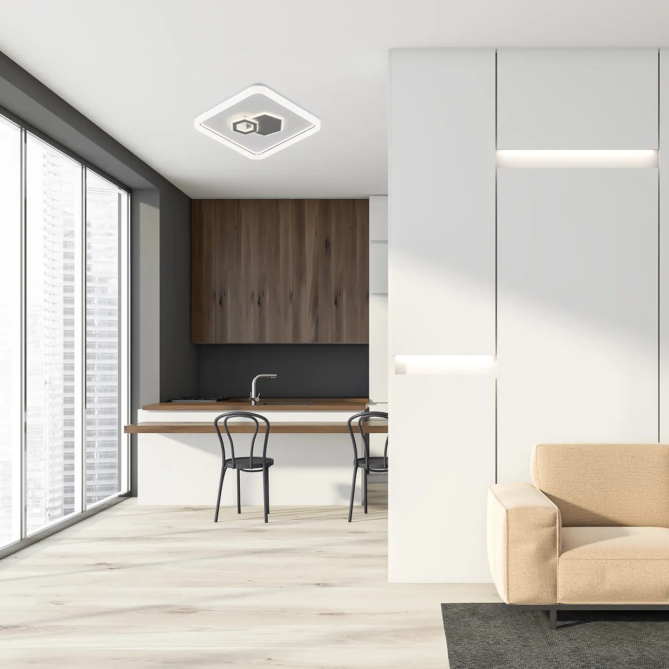 Люстра ESCADA 10219/SG LED (белый/серый) — фото 6