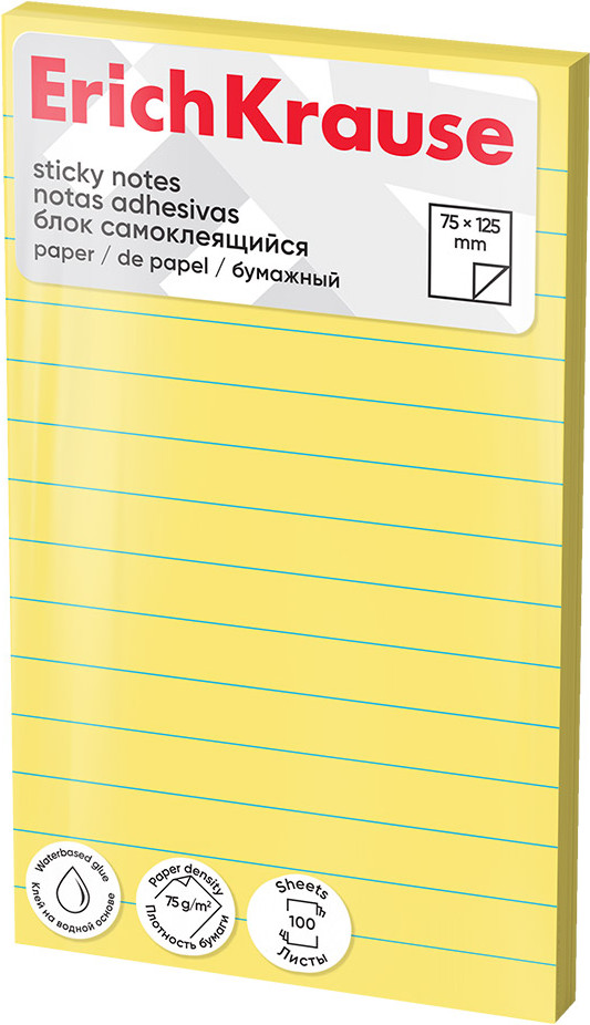 Бумага для заметок Erich Krause 61722 (желтый)