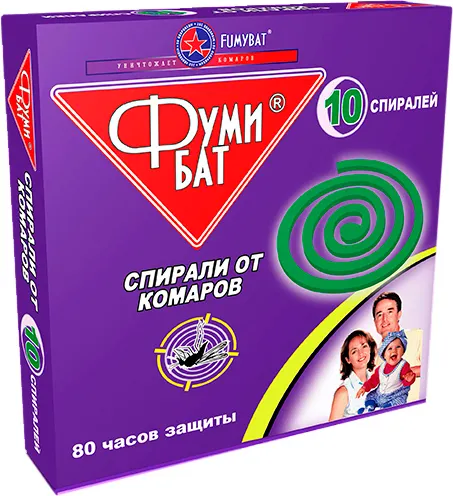 Набор спиралей от насекомых Фумибат 10шт