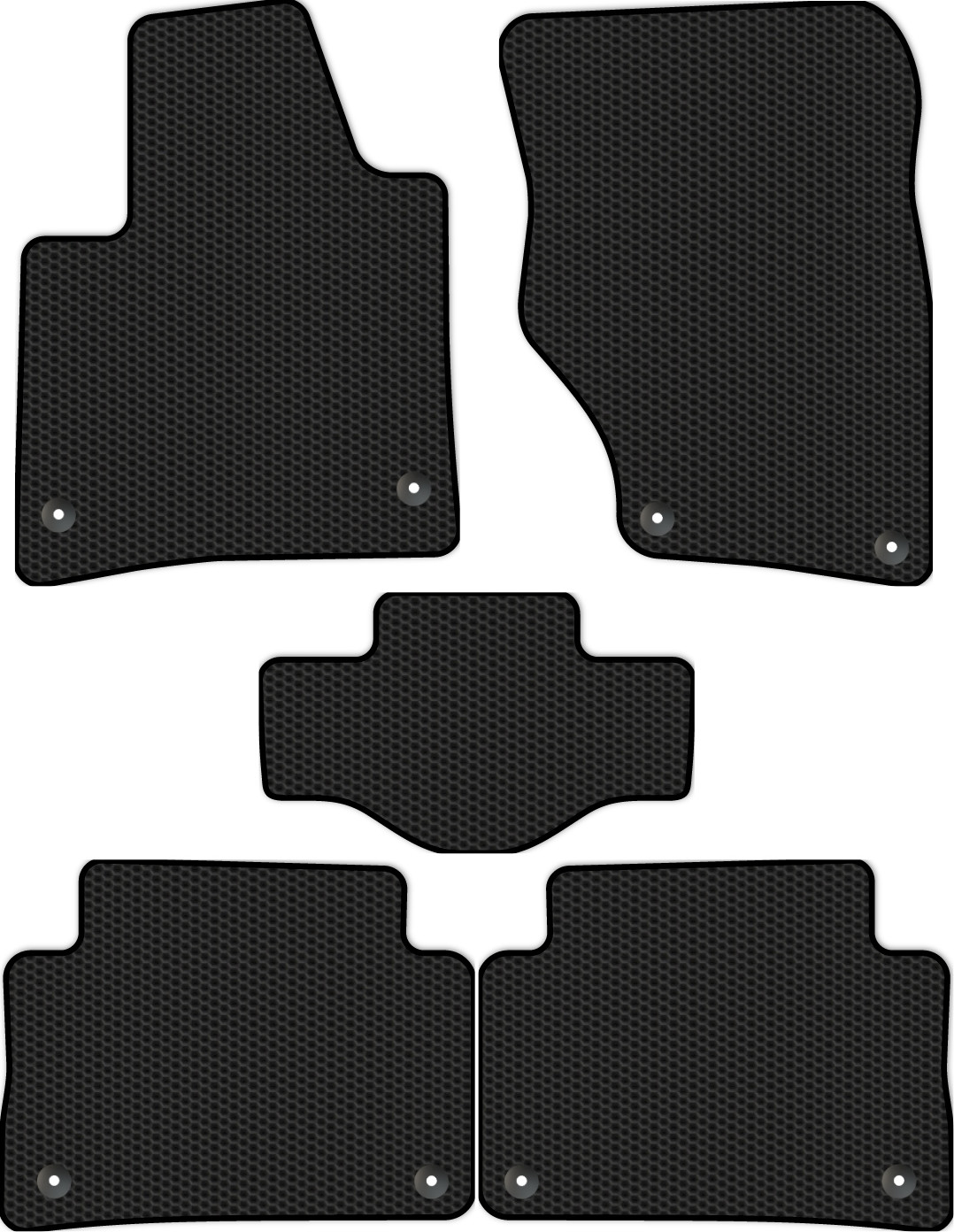 Комплект ковриков для авто Alicosta 0120_1 для Audi Q7 I SUV/4LB/8U 2005-2015 (EVA соты, черный)