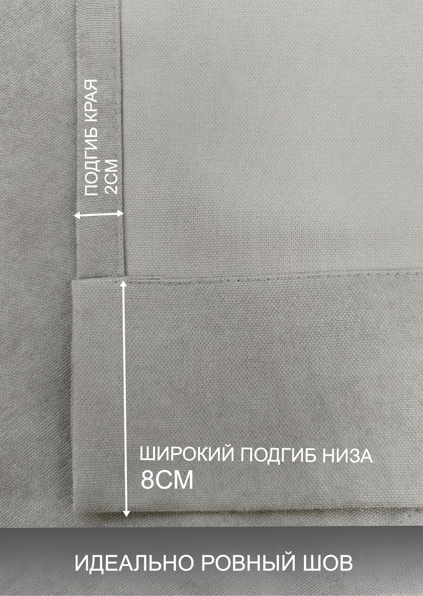 Комплект штор КронасМАрт Блэкаут 150x270 (2шт, антрацит) — фото 5