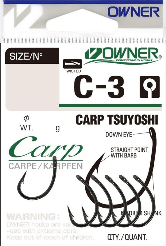 Набор крючков рыболовных Owner Carp Tsuyosni BC №2 / 53263-02 (5шт)