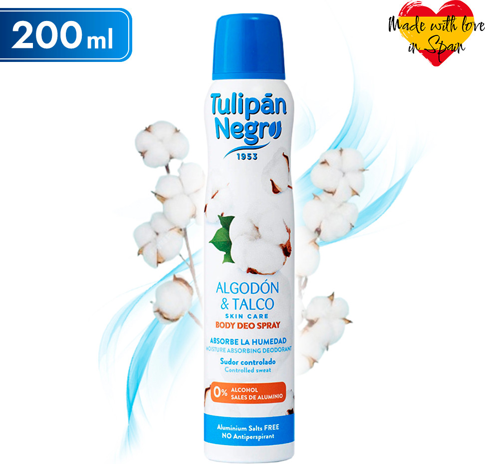 Дезодорант-спрей Tulipan Negro Algodon & Talco (200мл) — фото 3