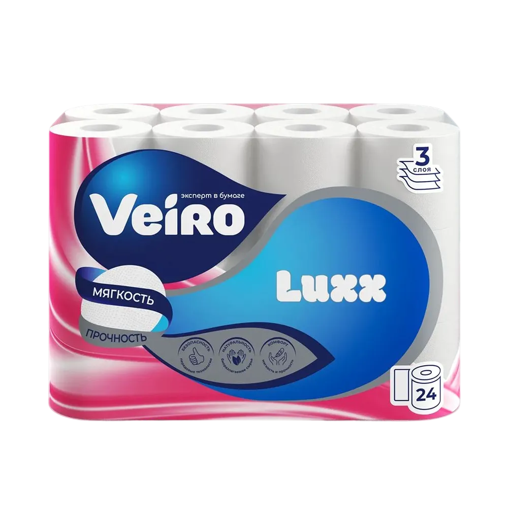 Туалетная бумага Veiro Luxoria 3-х слойная (24рул)