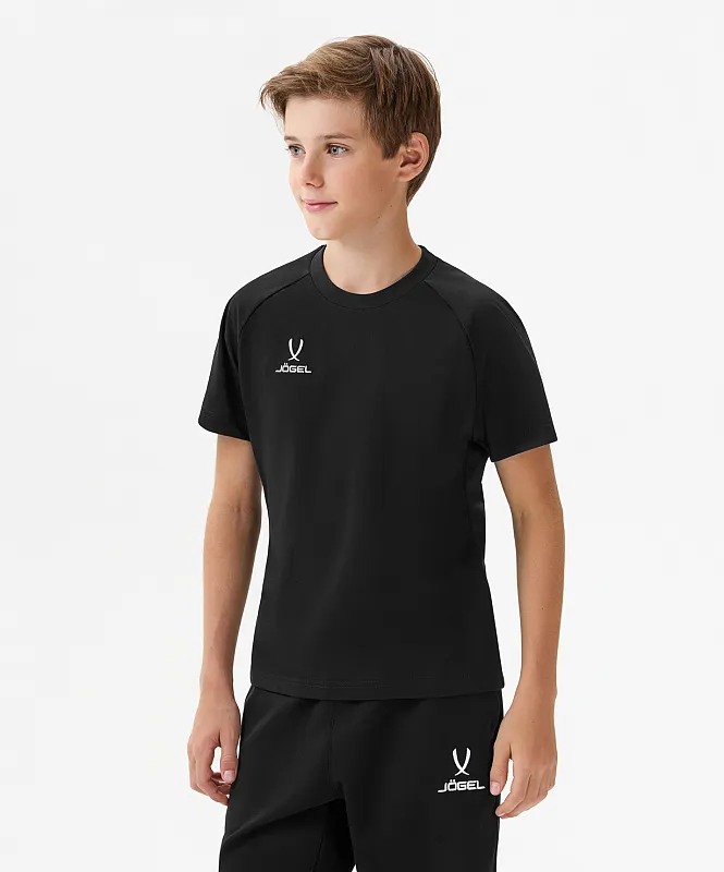 Футболка спортивная детская Jogel Essential CVC Tee (YS, черный) — фото 2