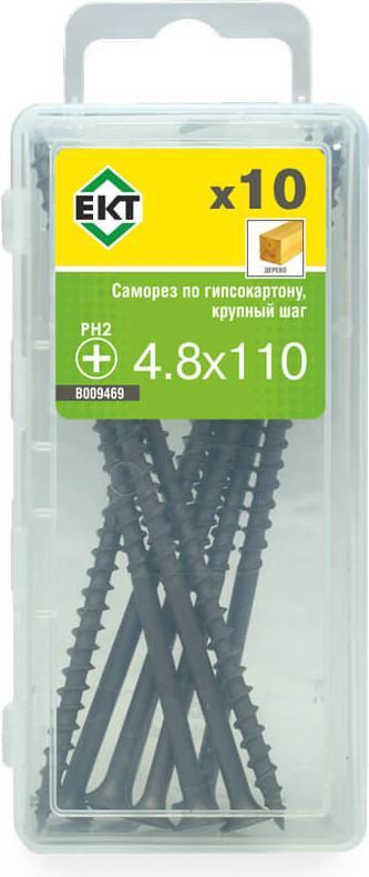 Набор саморезов ЕКТ ГК 4.8х110 / B009469 (10шт)