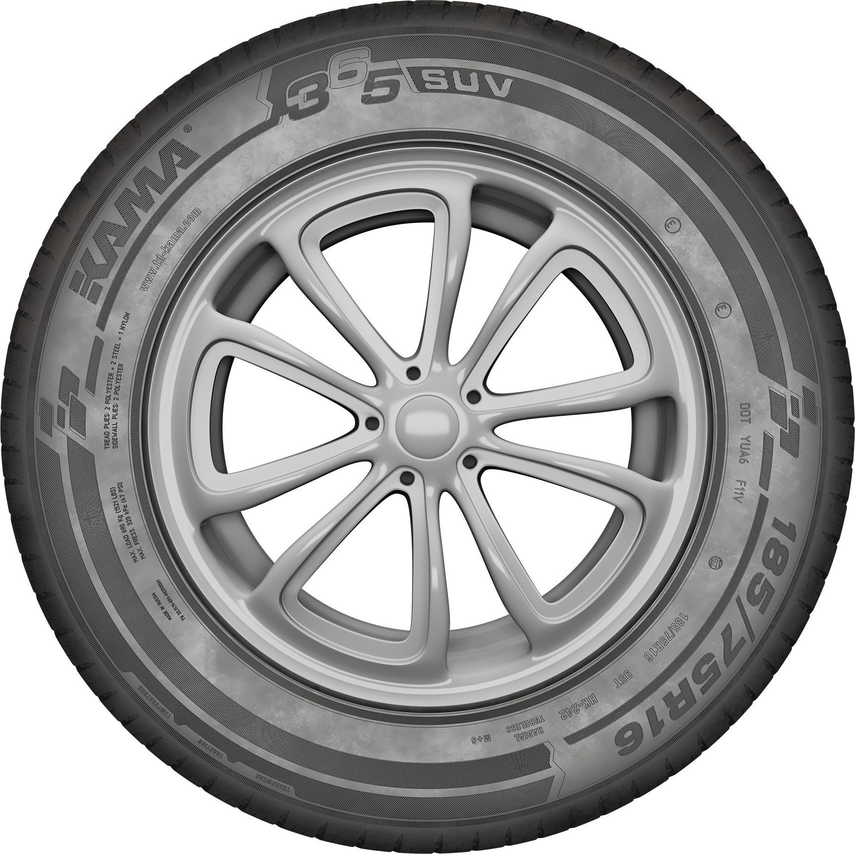 Летняя шина KAMA 365 HK-242 SUV 215/70R16 100T — фото 2