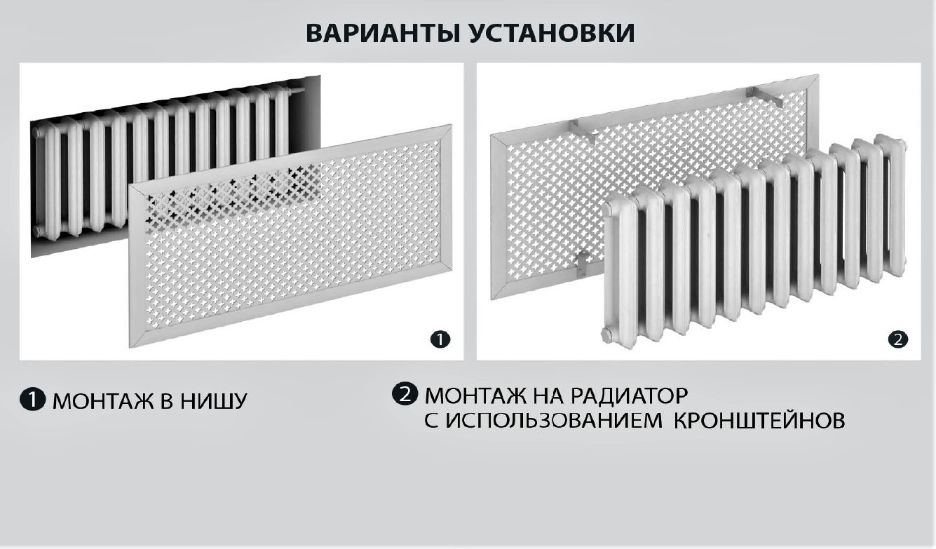 Экран для радиатора Стильный Дом Готико 120х60см (винтаж) — фото 2