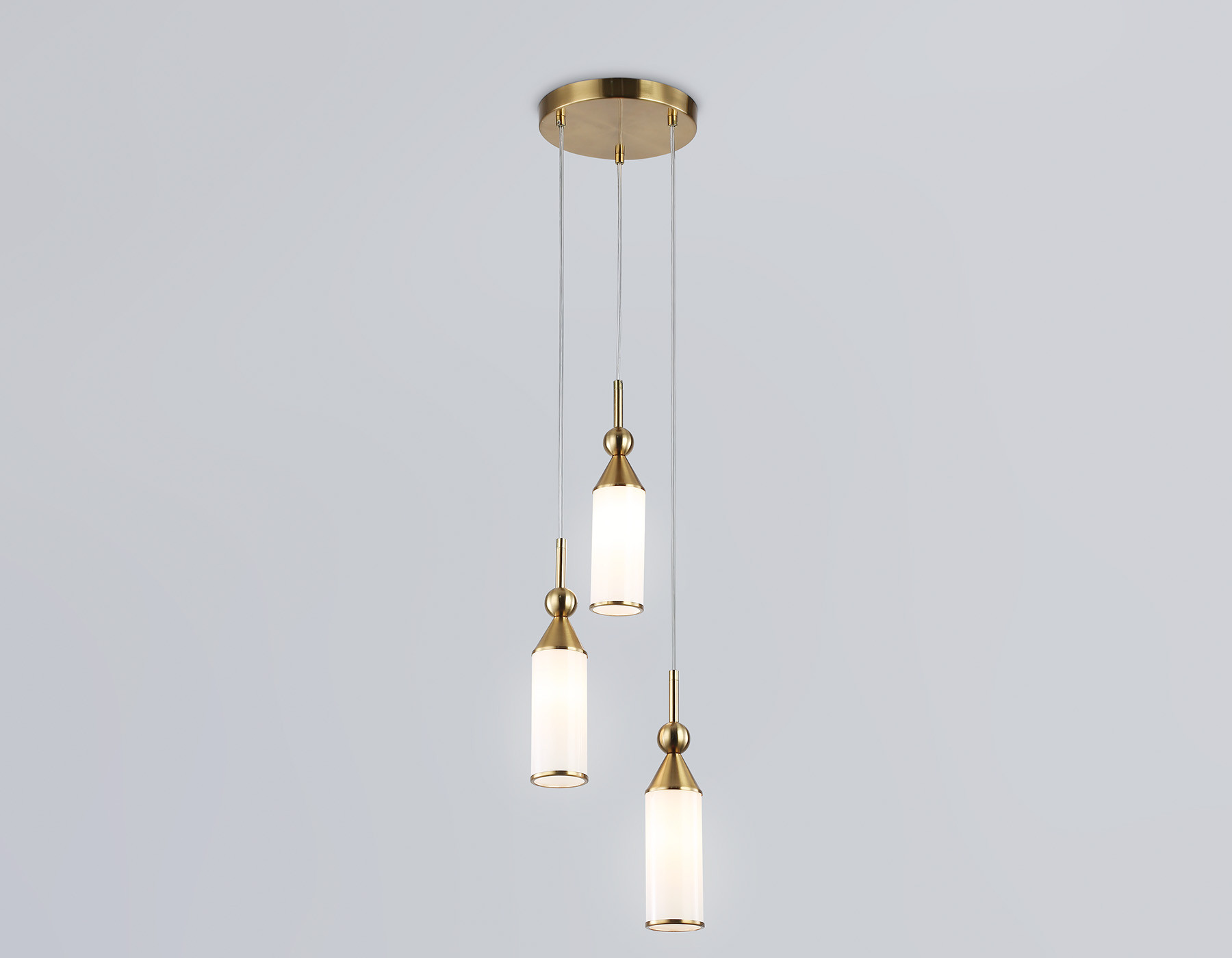 Люстра Ambrella LH55272/3 BS/FR (латунь/белый матовый) — фото 3