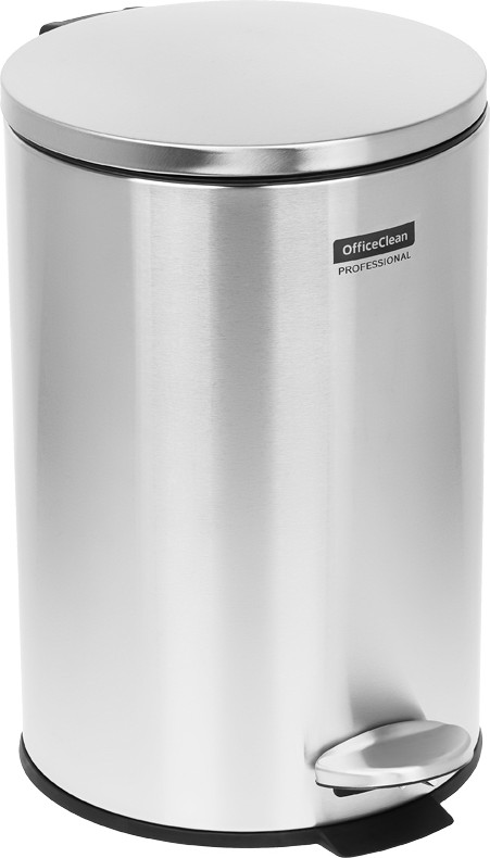 Мусорное ведро OfficeClean Professional Simple 329047 (12л, нержавеющая сталь/хром)