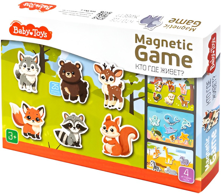 Развивающая игра Baby Toys Магнитная. Кто где живет? / 05591
