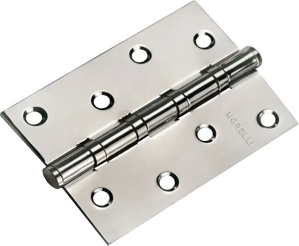 Петля дверная Morelli MSN 100x70x2.5-4BB SN (универсальная, белый никель)