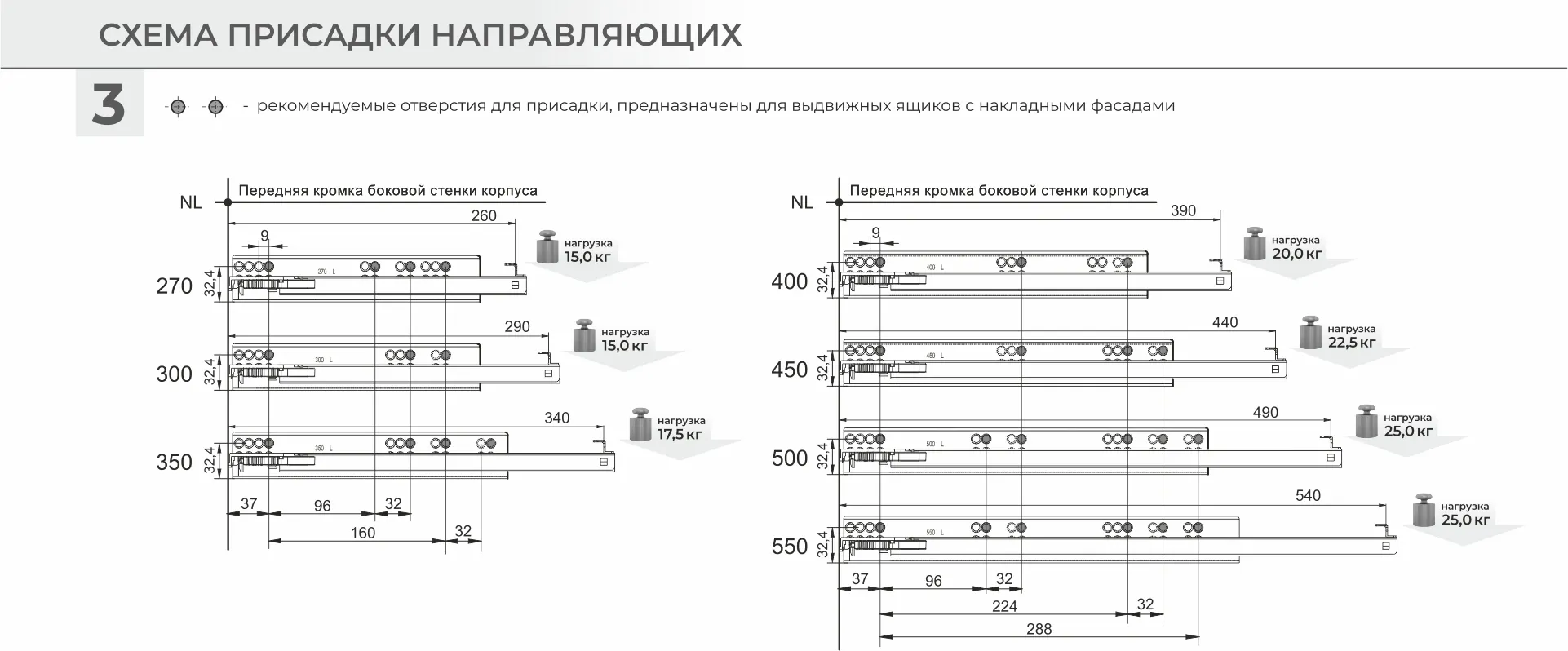 Комплект направляющих мебельных Boyard B-slide DB8782Zn/550 — фото 6