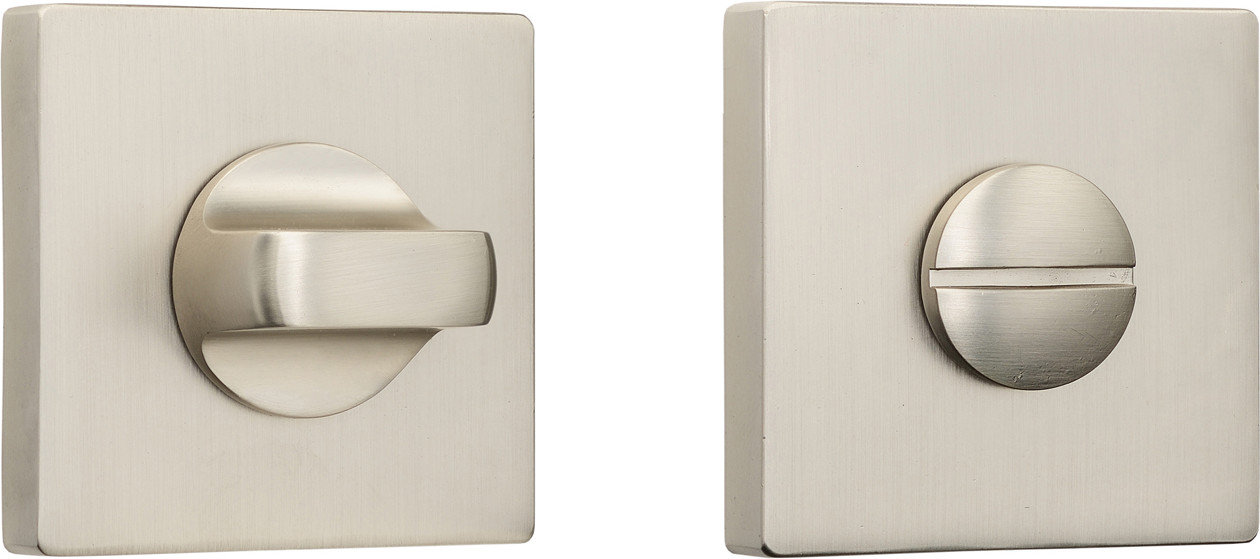 Фиксатор дверной защелки VELA Prima WC-Quadro SN (матовый никель)