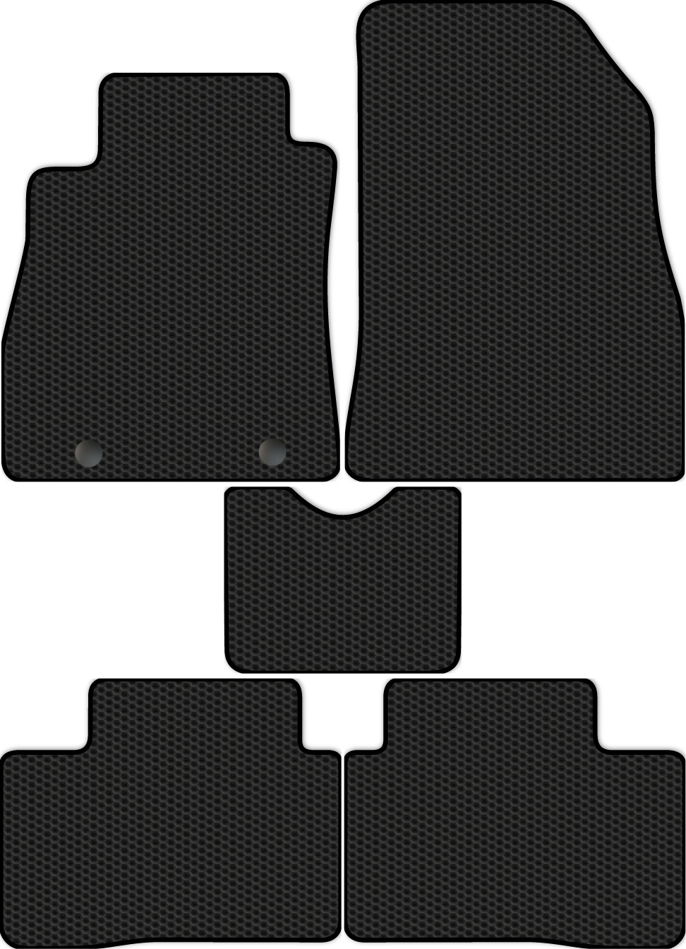 Комплект ковриков для авто Alicosta 0930_1 для Nissan Juke SUV/YF15 2011-2020 (EVA соты, черный)