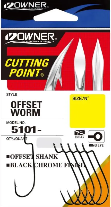 Набор крючков рыболовных Owner Offset Shank BC №5/0 / 5101-151 (5шт)