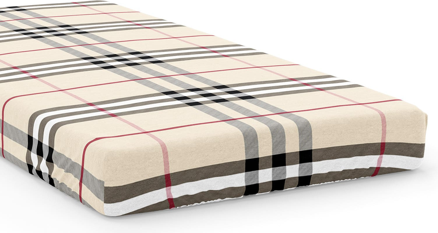 Комплект постельного белья Samsara Burberry 2сп Евро 220-12/180Пр (простыня на резинке) — фото 4