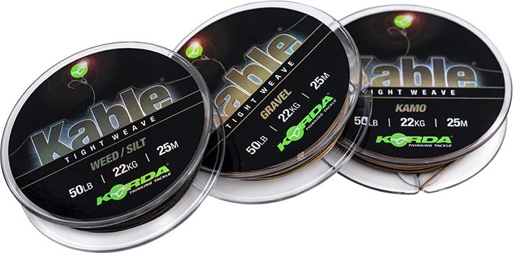 Лидкор рыболовный Korda Kable Tight Weave 25м Gravel / KAB005 — фото 2