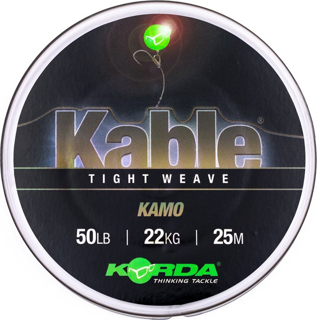 Лидкор рыболовный Korda Kable Tight Weave 25м Gravel / KAB005