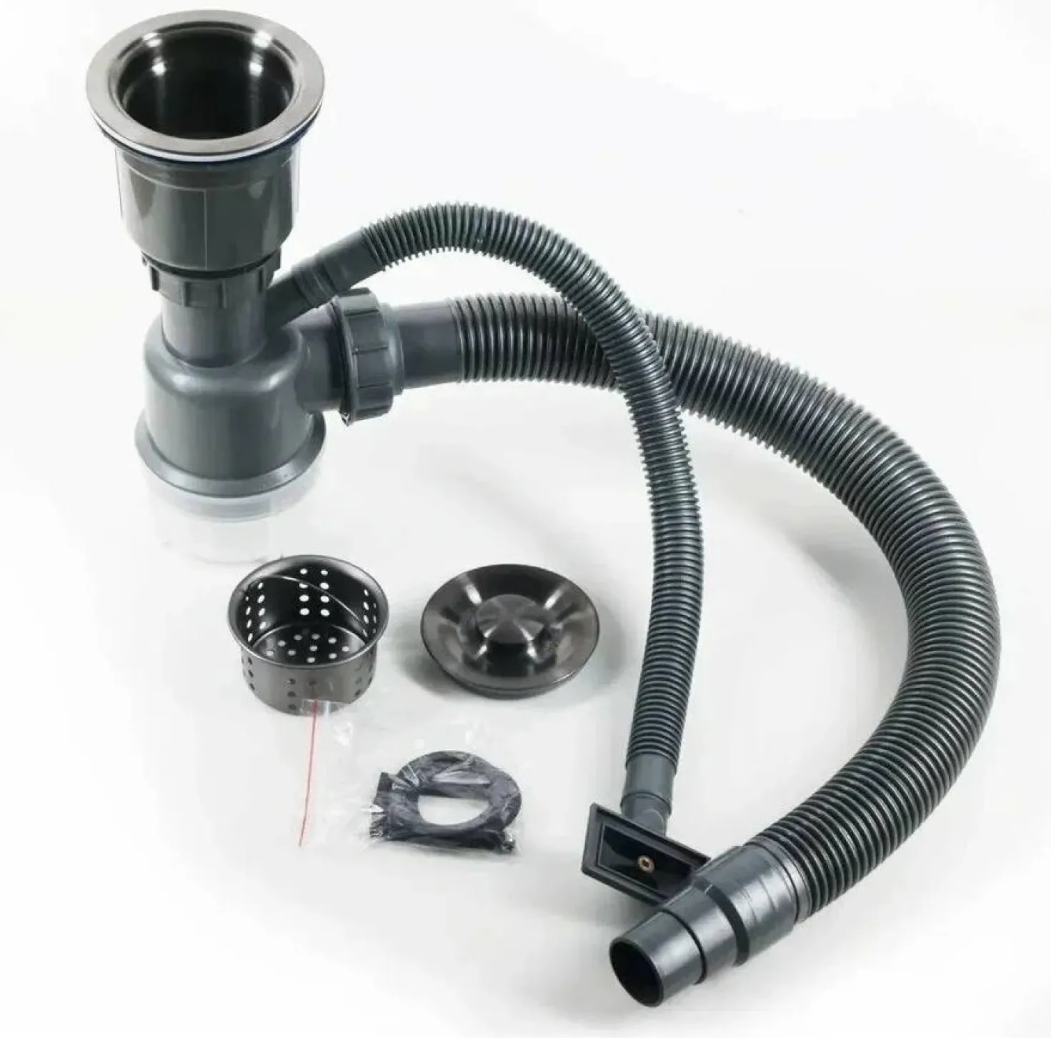 Мойка кухонная Schtoff Best Black 6050 + KR-1 Black + SD-1 Black (с коландером и дозатором) — фото 2