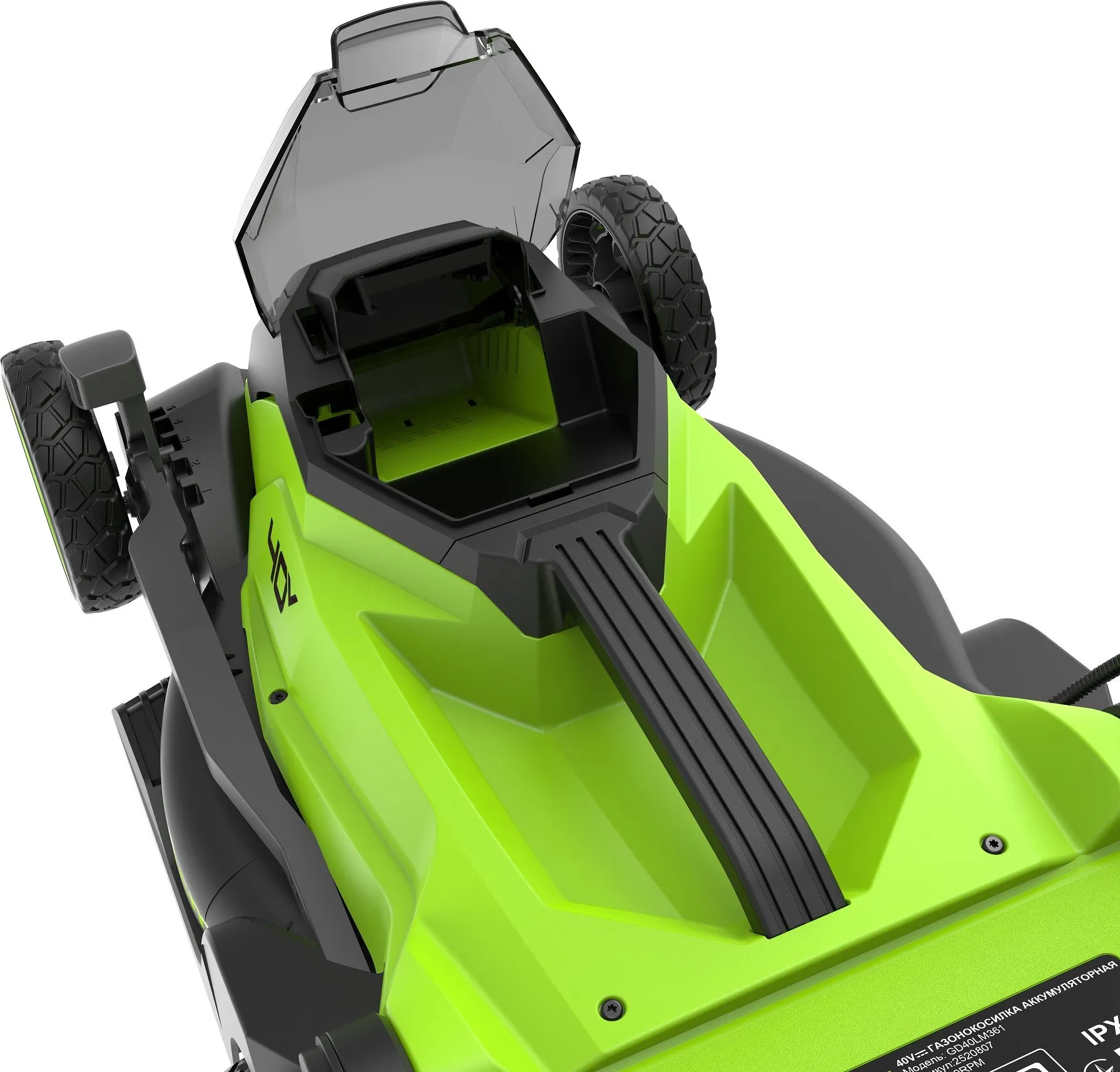 Газонокосилка аккумуляторная Greenworks GD40LM361 бесщеточная 40V 36см / 2520807 (без АКБ и ЗУ) — фото 3