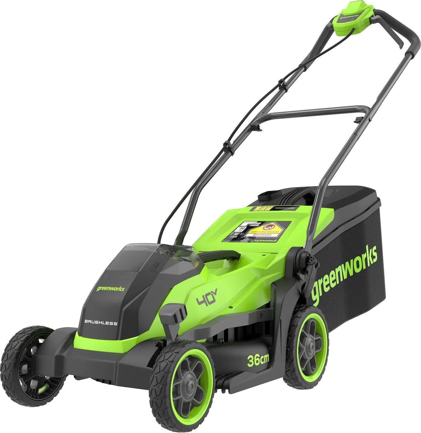 Газонокосилка аккумуляторная Greenworks GD40LM361 бесщеточная 40V 36см / 2520807 (без АКБ и ЗУ)