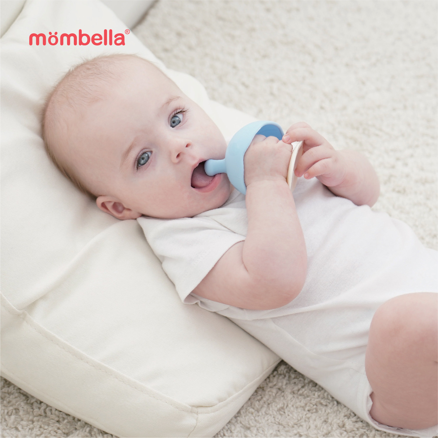 Прорезыватель для зубов Mombella Грибочек / 00127 (бежевый) — фото 4