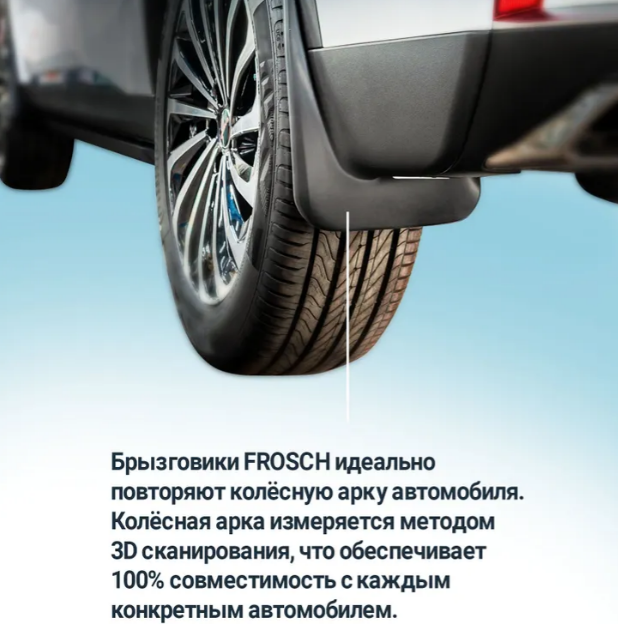 Комплект брызговиков FROSCH NLF.AN0579.E3 для Jetour X90 Plus (2шт, задние) — фото 2