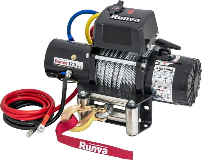 Лебедка электрическая Runva 12V 12500 lbs 5670кг / 12.5XS (стальной трос) — фото 3