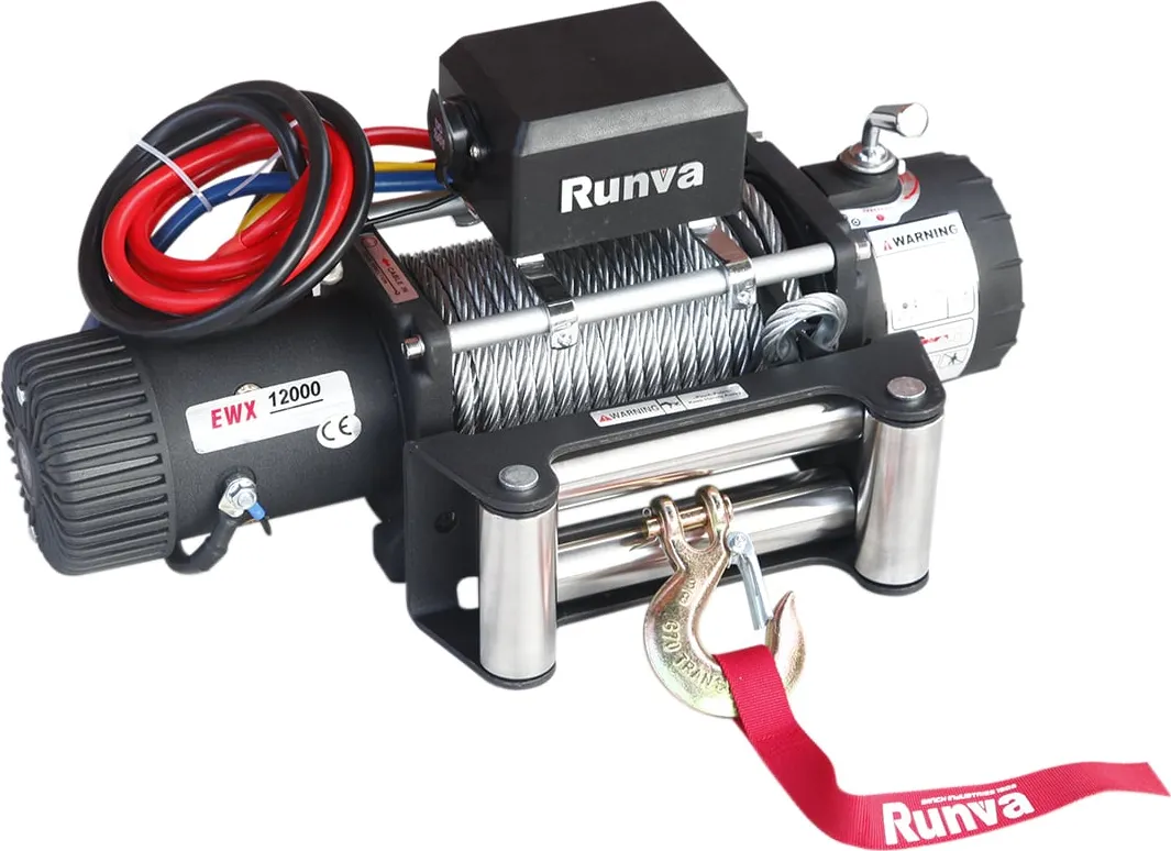 Лебедка электрическая Runva 24V 12000 lbs 5443кг / EWX12000S24V (стальной трос)