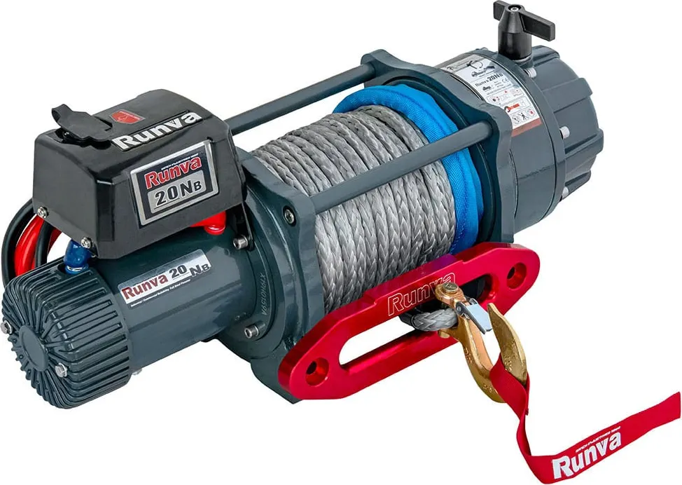 Лебедка электрическая Runva 24V 20000 lbs / EWB20000USR24V (синтетический трос)