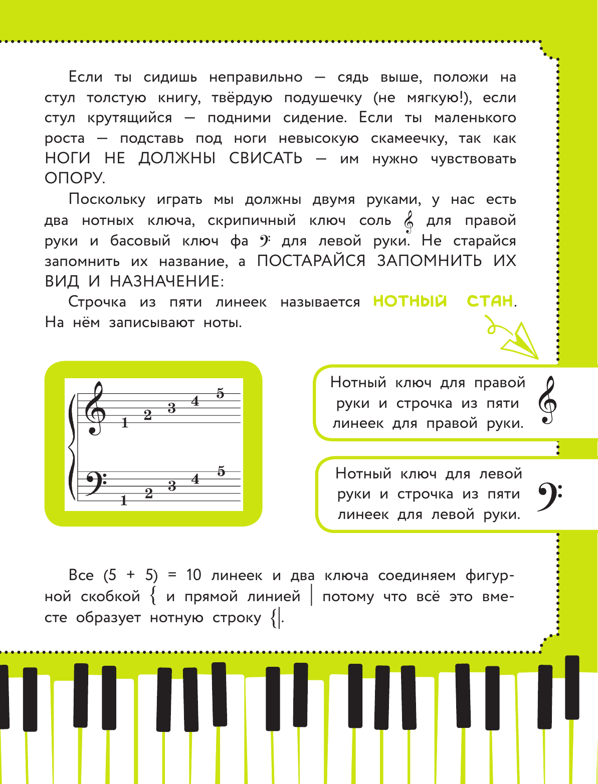 Книга АСТ Детский самоучитель игры на фортепиано: с наклейками (9785171627744 Берг Б.) — фото 4
