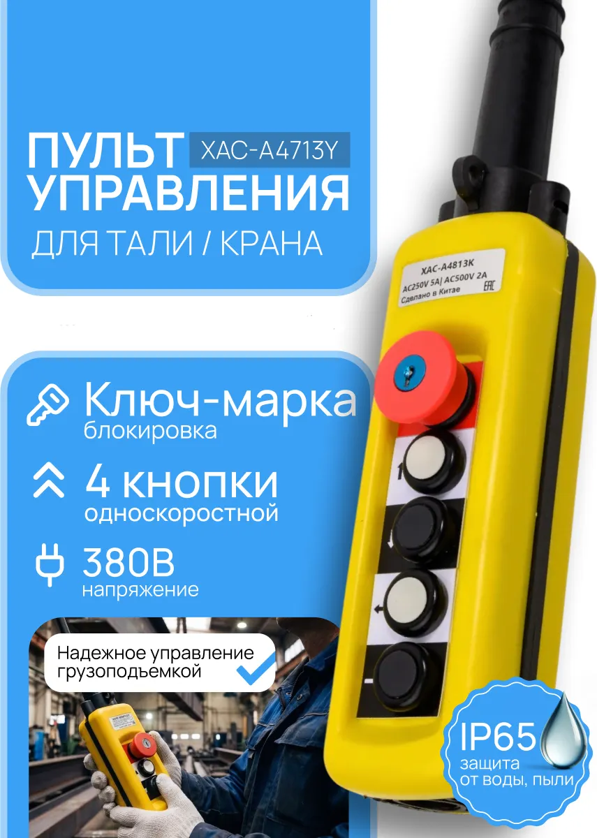 Пульт управления для тали электрической TOR XAC-A4713Y / 1006452 — фото 2
