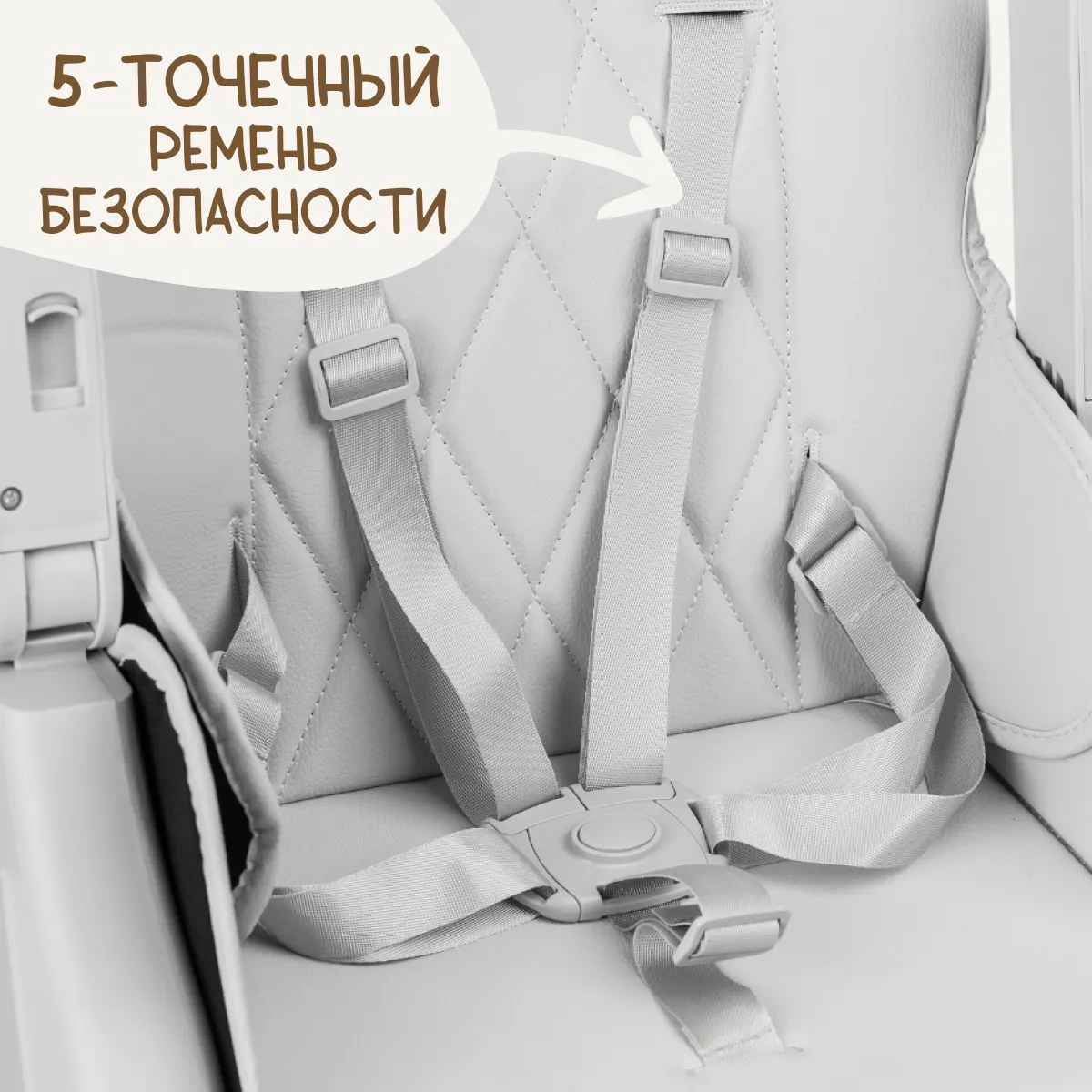 Стульчик для кормления NINO Tummy / YY3-3 (белый) — фото 3