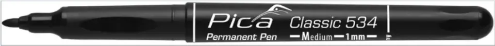 Набор маркеров строительных Pica Classic Medium 1.0мм / 534/46 (10шт, черный)