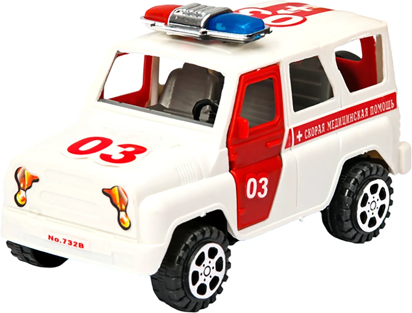 Автомобиль игрушечный Sima-Land Скорая помощь 732B / 409975 (инерционный)