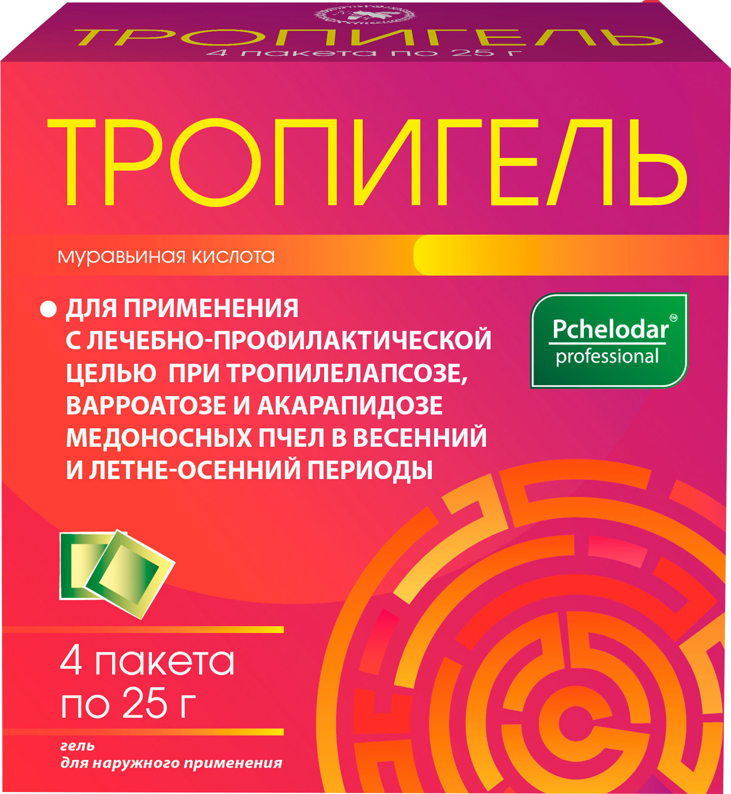 Гель от паразитов Pchelodar Тропигель (4x25г)