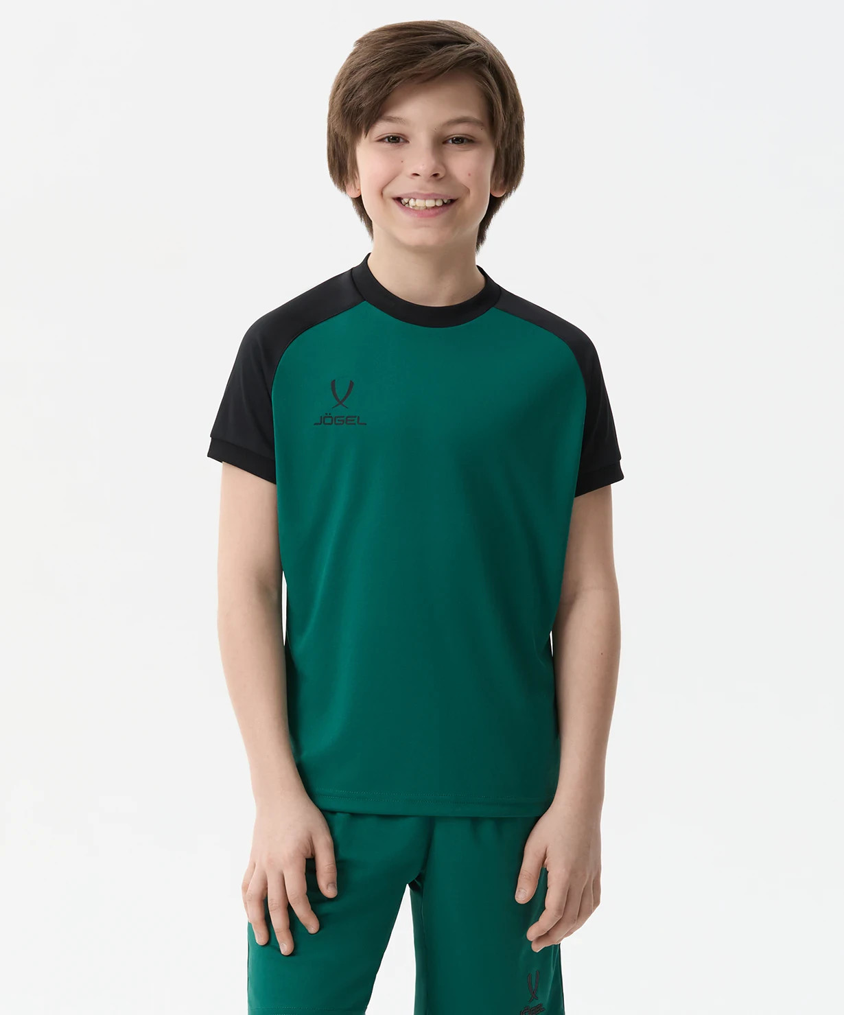 Футболка спортивная детская Jogel Camp Reglan Jersey N4 / JFT-1021-K (YXXS, темно-зеленый) — фото 5
