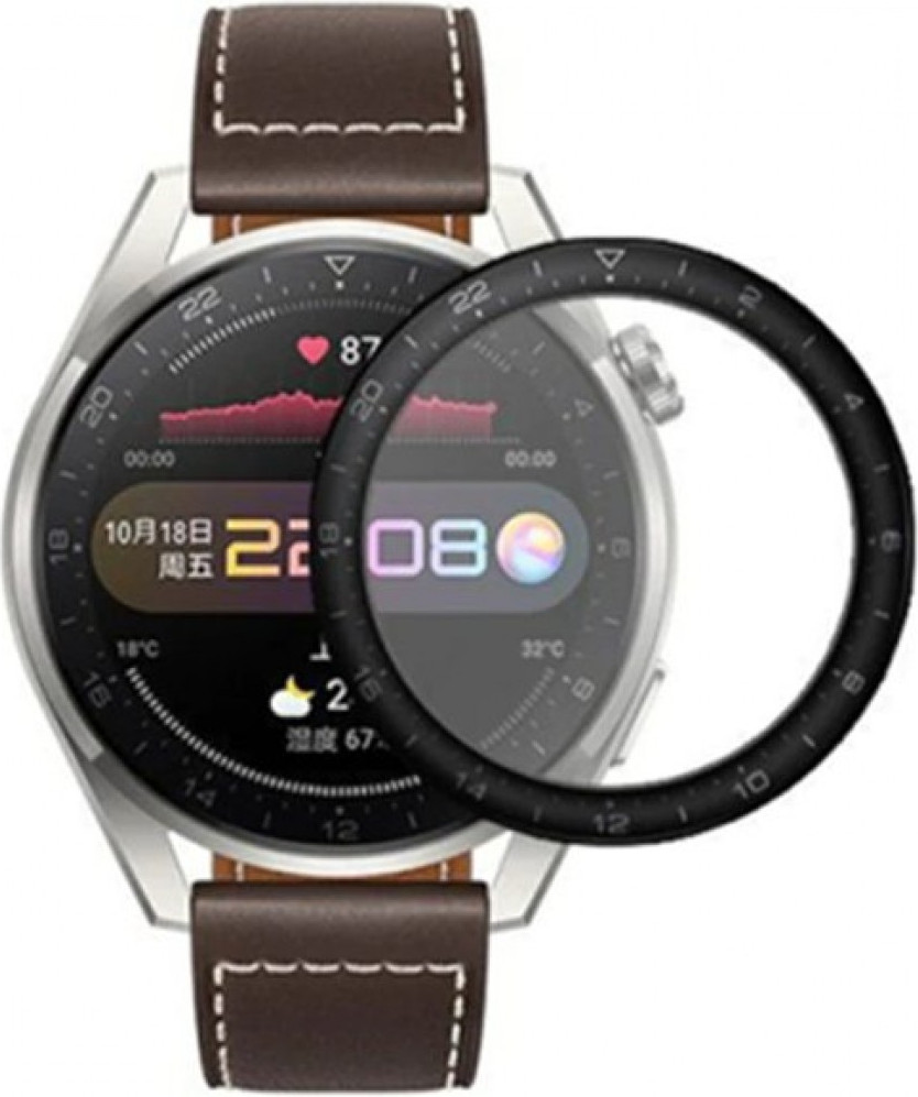 Защитное стекло для умных часов Rumi Hybrid для Huawei Watch 3 Pro (черная рамка) — фото 1