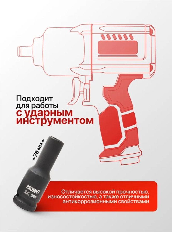 Головка слесарная ForceKraft FK-4458510 (27025) — фото 4