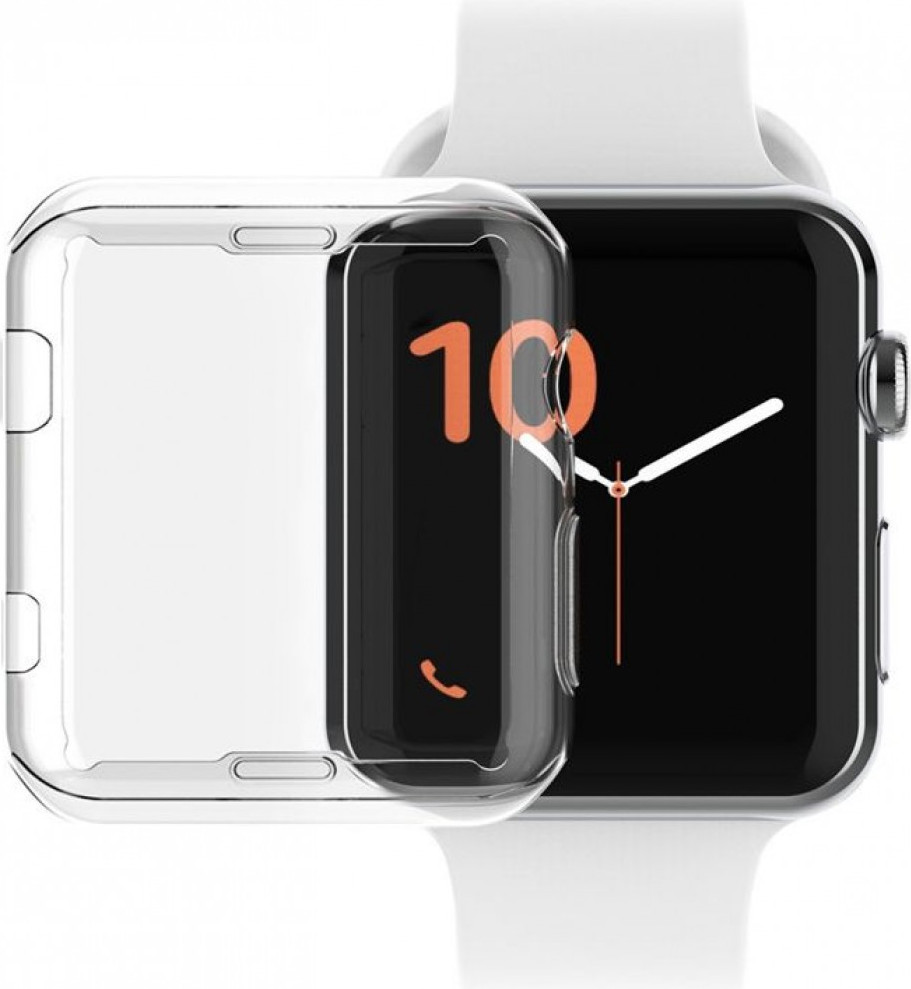 Защитный чехол для умных часов Rumi Силиконовый для Apple Watch 38мм (прозрачный) — фото 1
