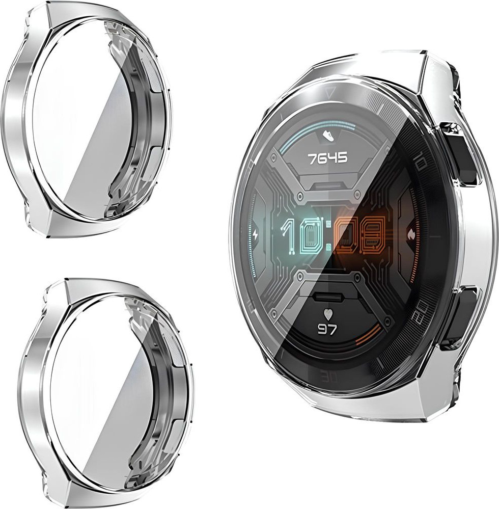Защитный чехол для умных часов Rumi Силиконовый для Huawei Watch GT 2e (прозрачный) — фото 1