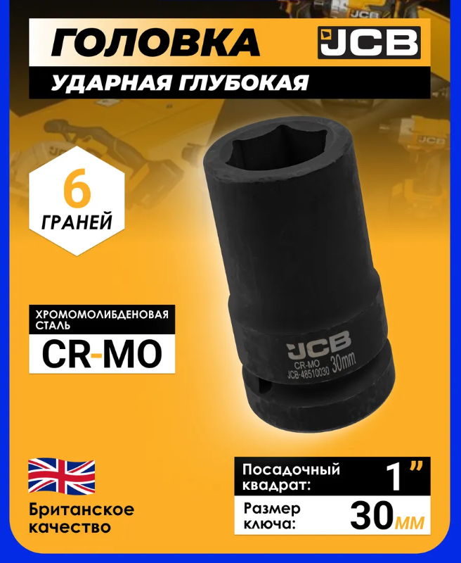 Головка слесарная JCB JCB-48510030 (60625) — фото 5