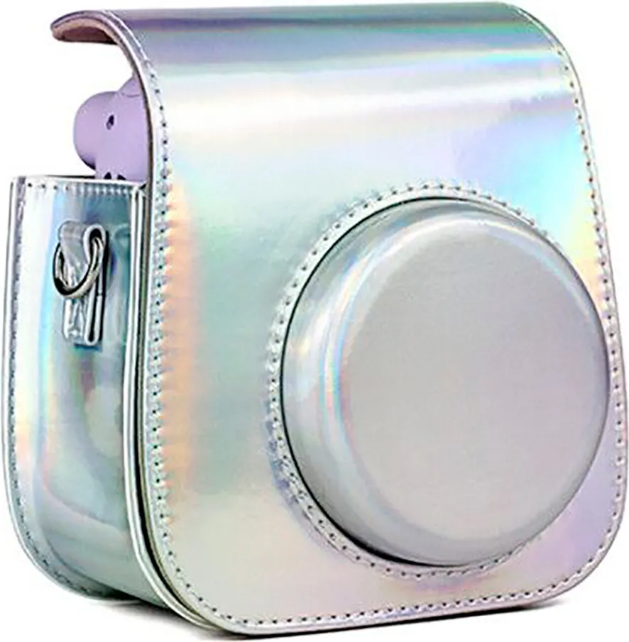 Чехол для камеры Rumi Pixie для Fujifilm Instax Mini 12/11 Iridriscent Silver (переливающийся серебристый) — фото 4
