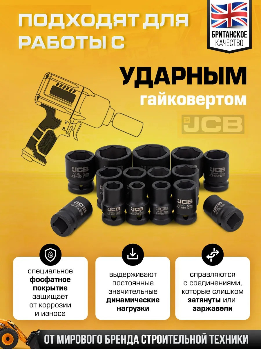 Набор головок слесарных JCB 4159-5MPB (61359) — фото 4