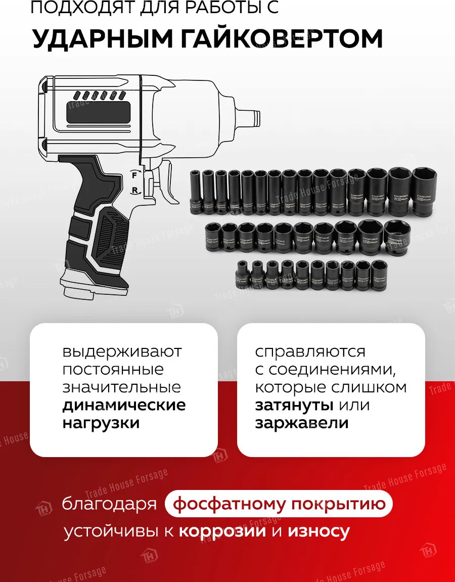 Набор головок слесарных Everforce EF-4353-5K (61638) — фото 5