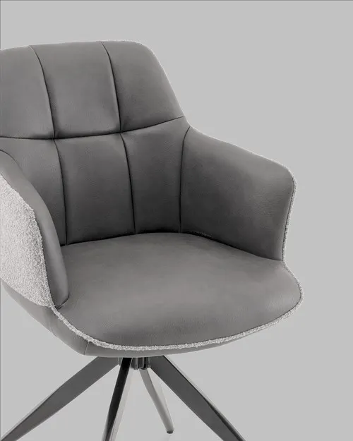 Стул Stool Group Naya OS-2468K TY15-3PU+OTE CL-450 (серый, экокожа, букле) — фото 6